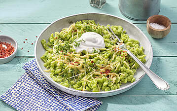 Vegetarische Bärlauchspätzle