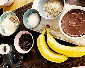 Supersaftige Schoko-Bananen-Muffins