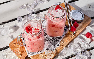 Fruchtiger Himbeersmoothie mit Sanddorn