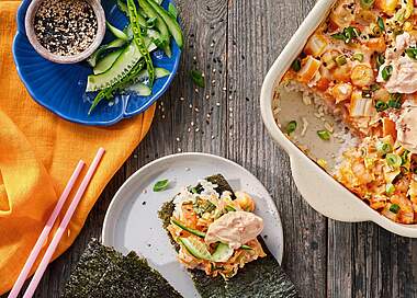 Sushi Bake  mit Knobi&ChiliQuark
