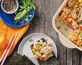 Sushi Bake  mit Knobi&ChiliQuark