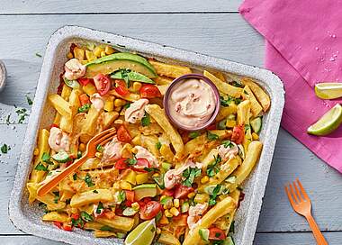 Loaded Fries mit Knobi&ChiliQuark