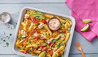 Loaded Fries mit Knobi&ChiliQuark