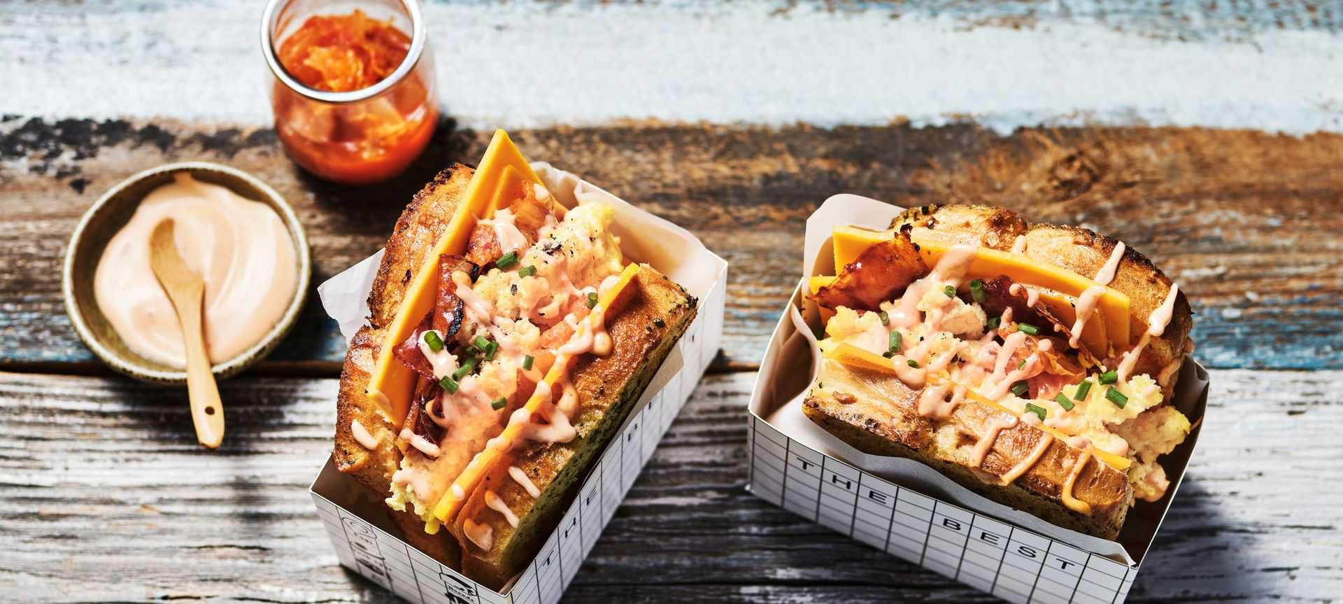 Rezeptbild für Spicy Egg Drop Sandwich