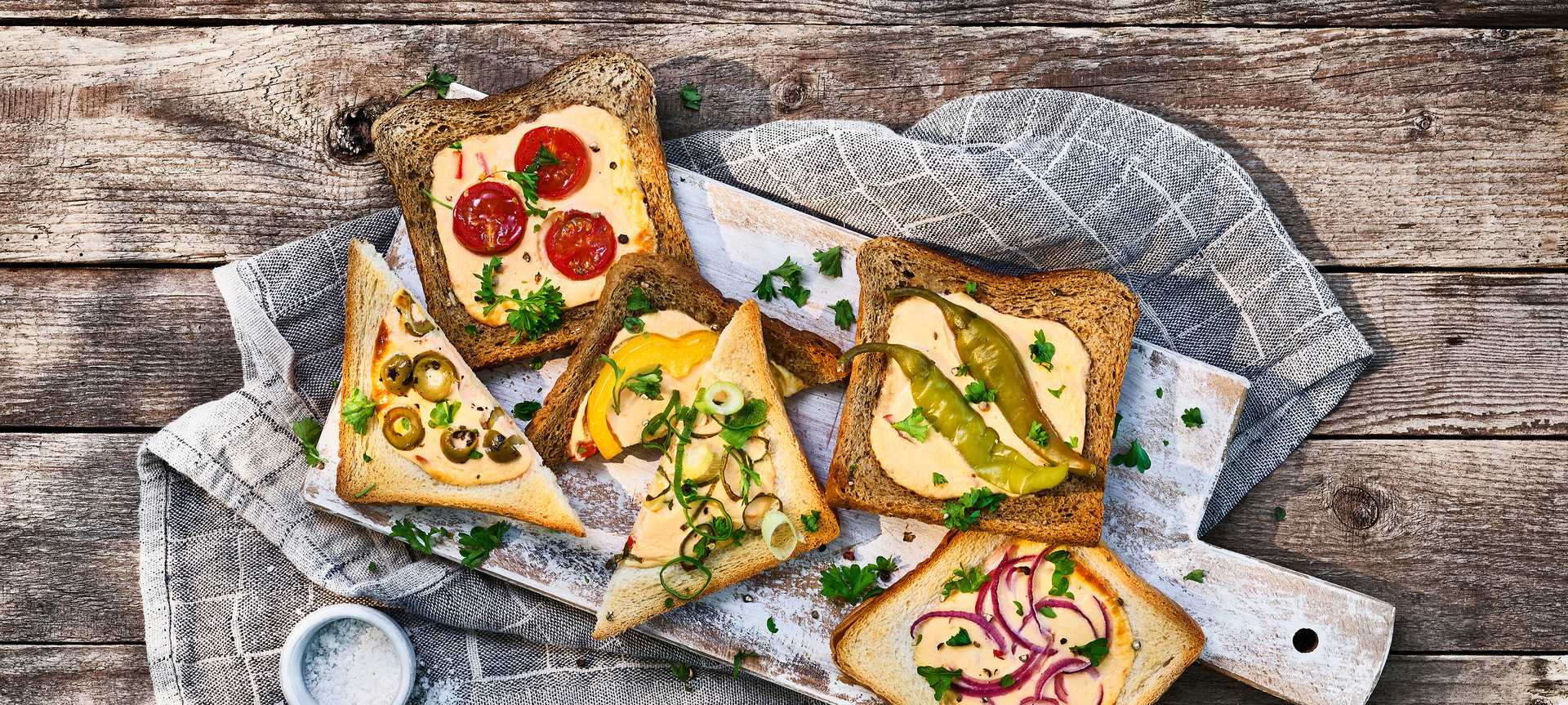 Rezeptbild für Überbackener Veggie-Toast