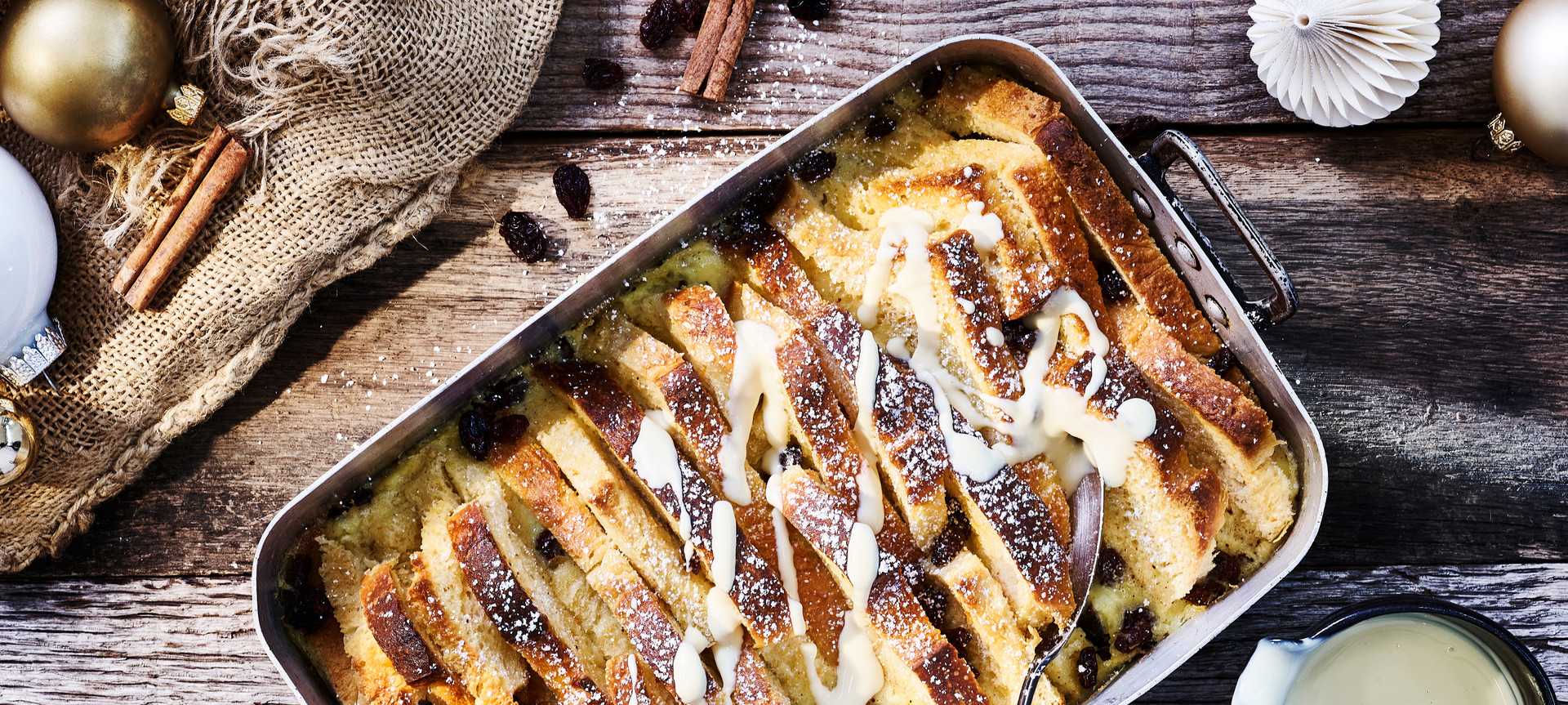 Rezeptbild für Englischer Brotpudding mit Zimt