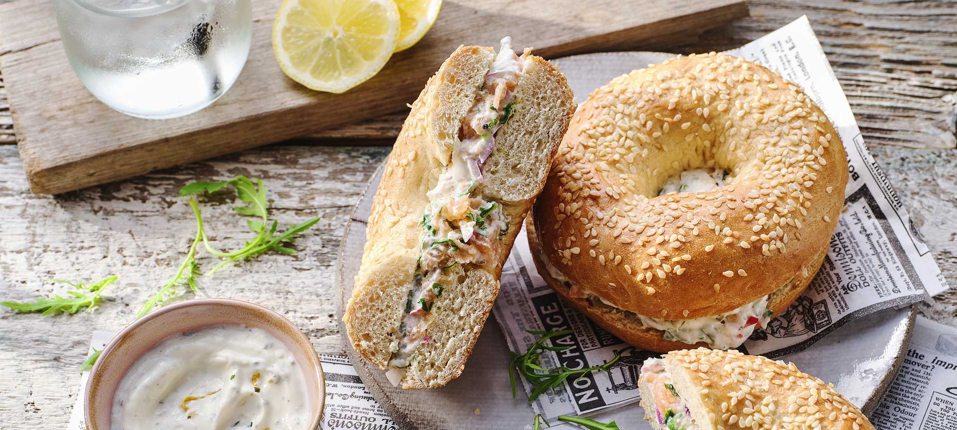 Rezeptbild für Chopped Bagel Sandwich