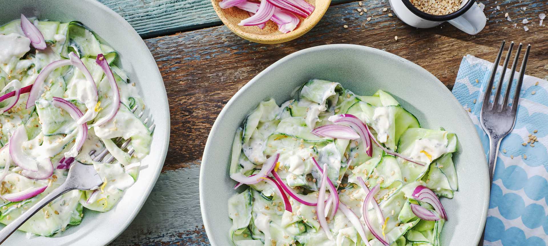 Rezeptbild für Sommerlicher Gurkensalat