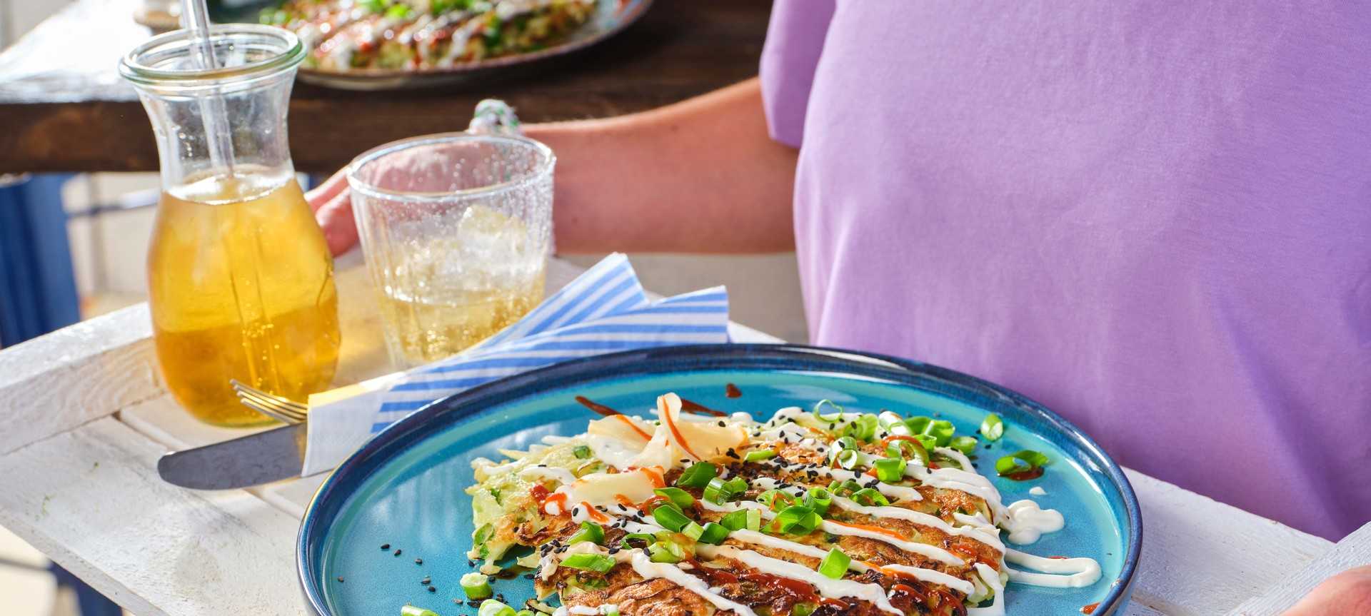 Rezeptbild für Japanisches Okonomiyaki mit leckerer Soße