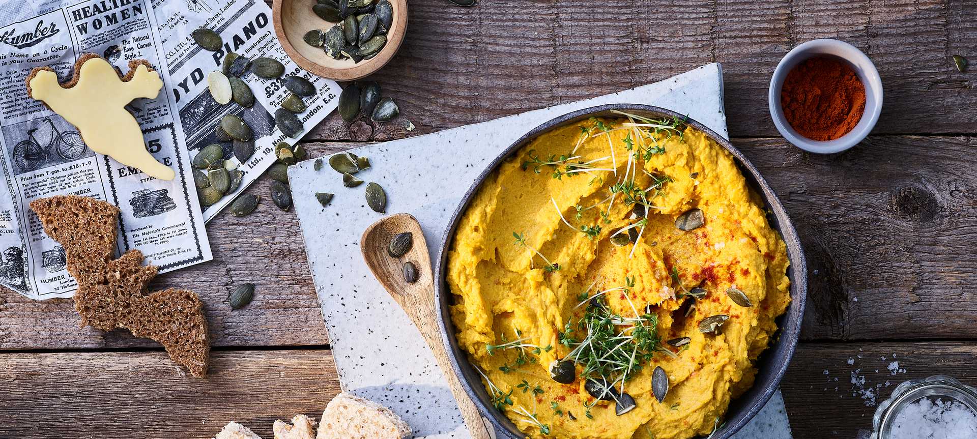 Rezeptbild für Cremiger Kürbis-Hummus
