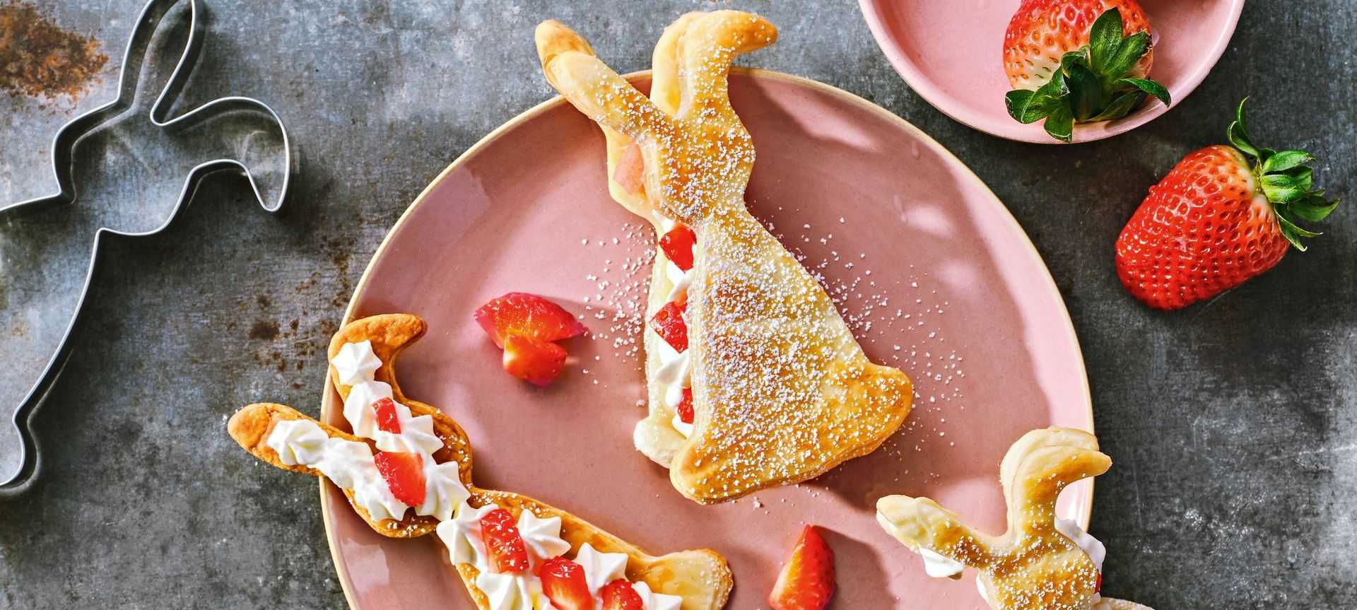 Rezeptbild für Blätterteig Hasen