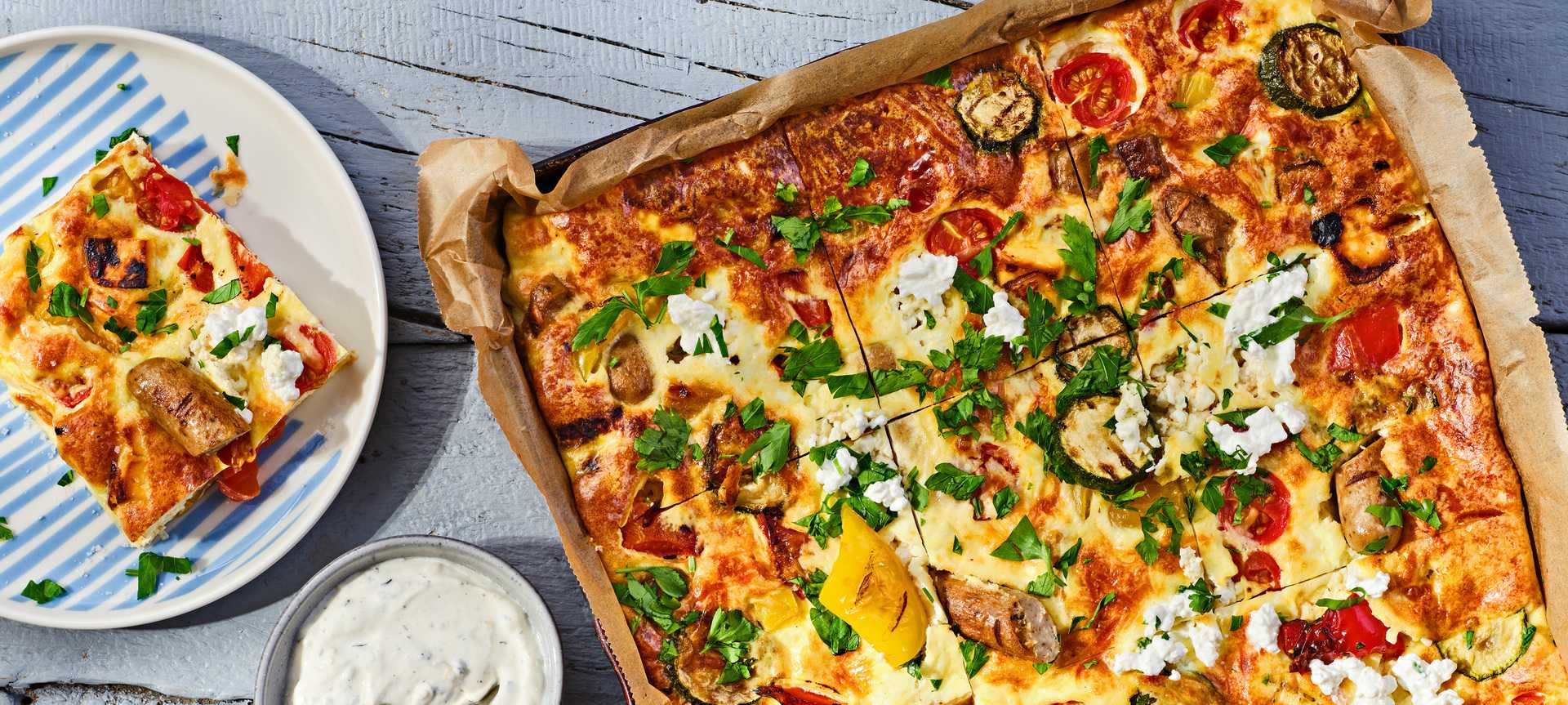 Rezeptbild für Proteinreiche Frittata mit Körnigem Frischkäse