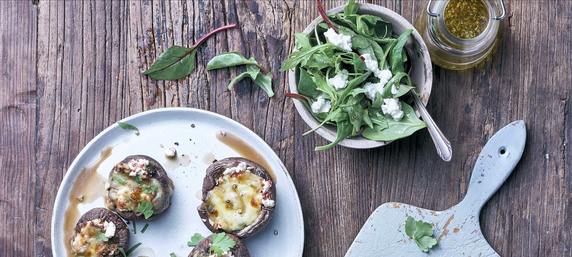 Rezeptbild für Gefüllte Frischkäse-Champignons