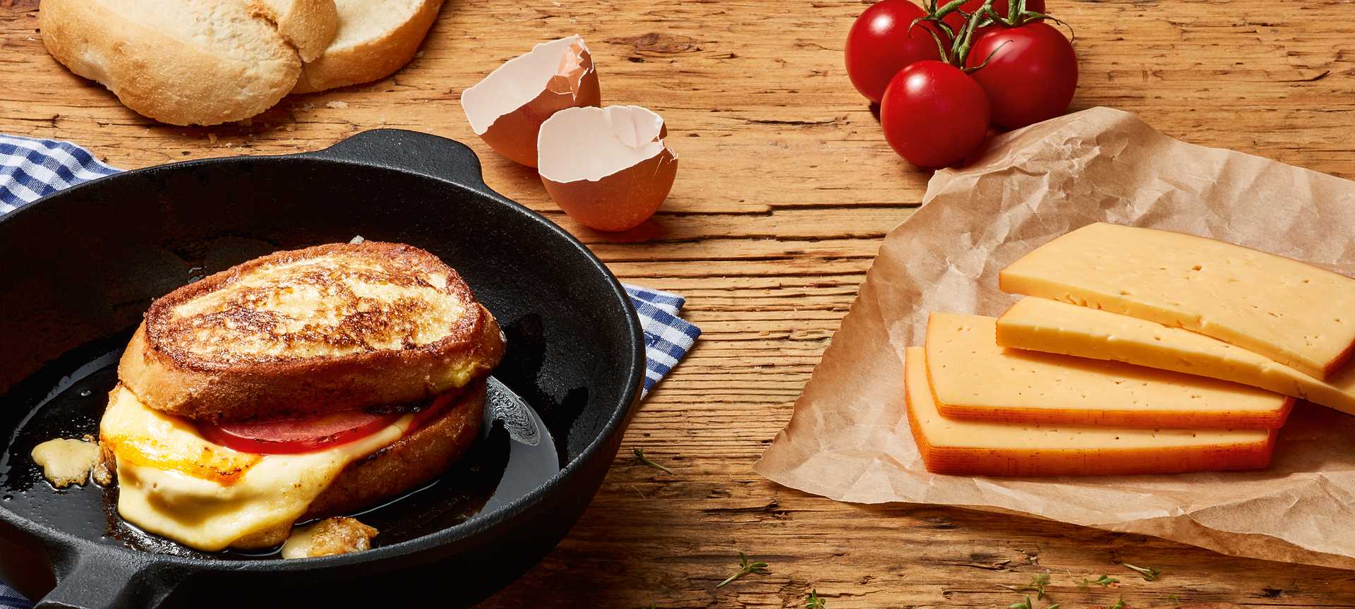 Rezeptbild für Herzhafter armer Ritter mit Müritzer Käse