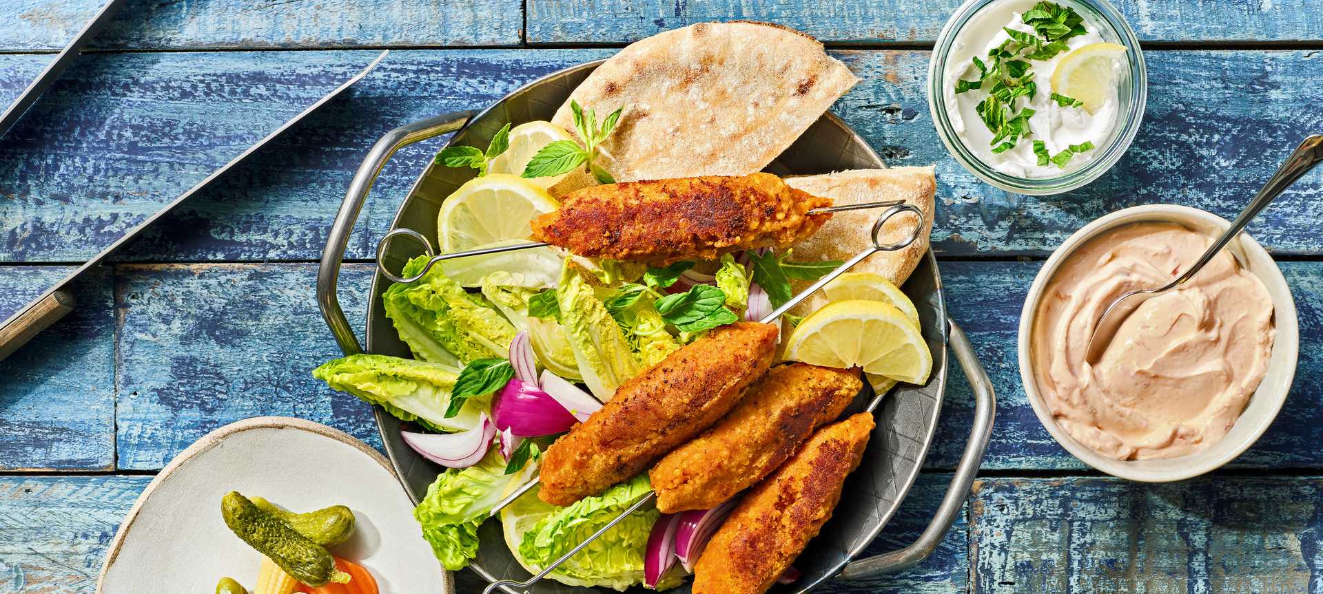 Rezeptbild für Vegetarische Köfte mit Dip