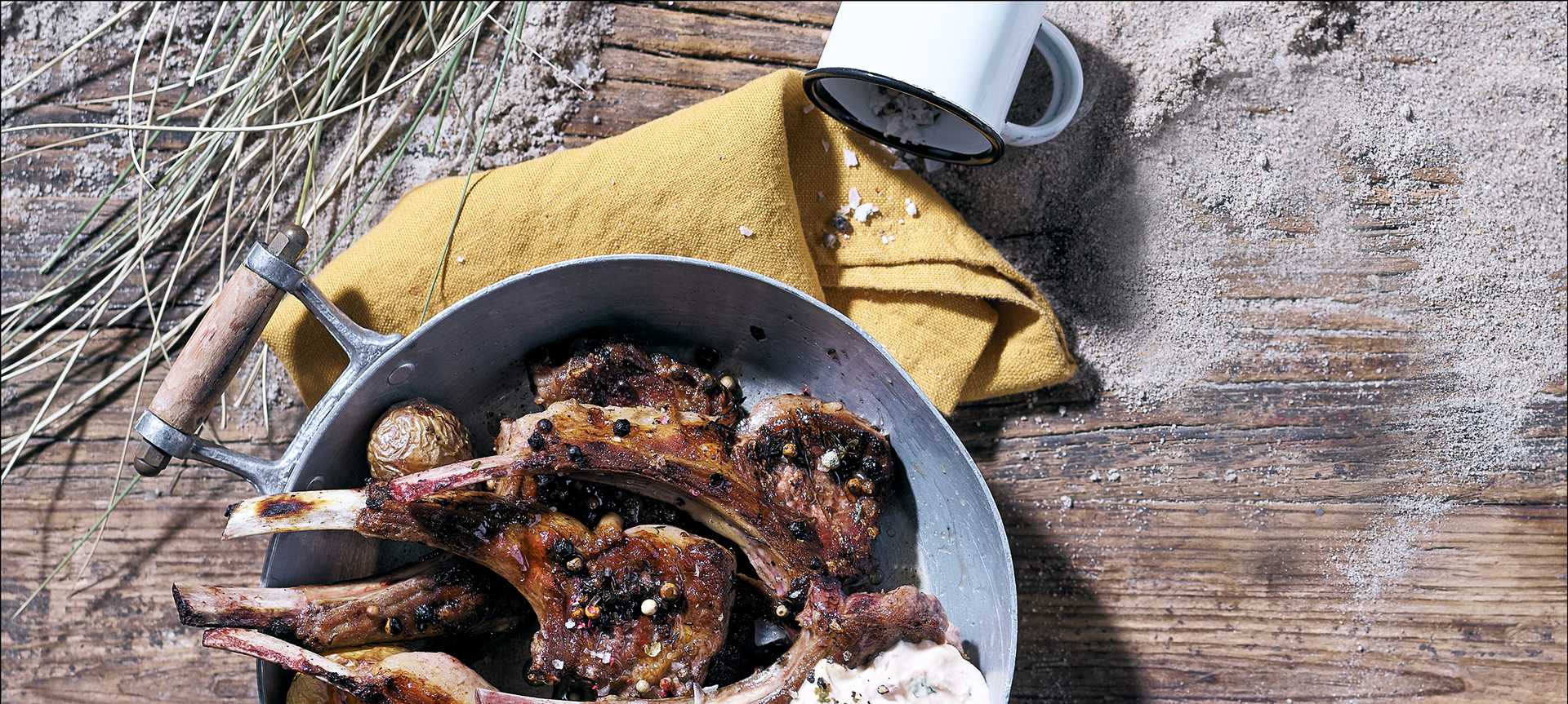 Rezeptbild für Lammkoteletts griechische Art