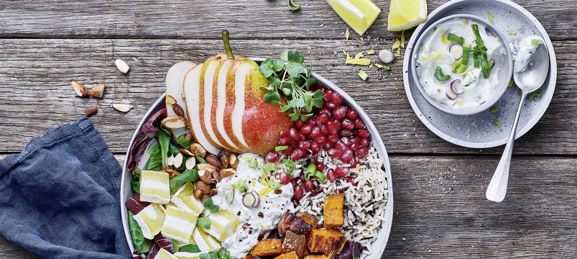 Rezeptbild für Proteinreiche Salat-Bowl mit Süßkartoffel