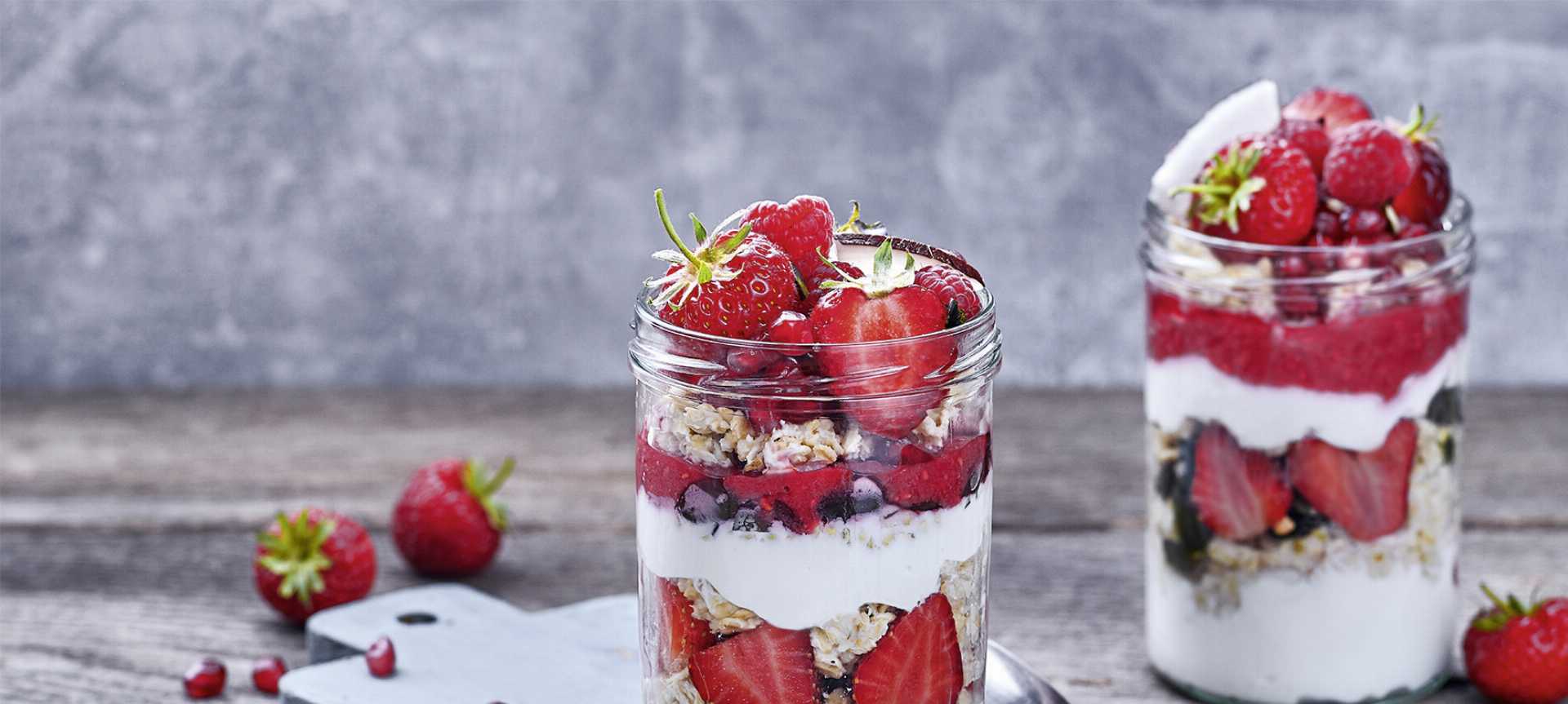 Rezeptbild für Overnight-Oats mit Quark im Glas