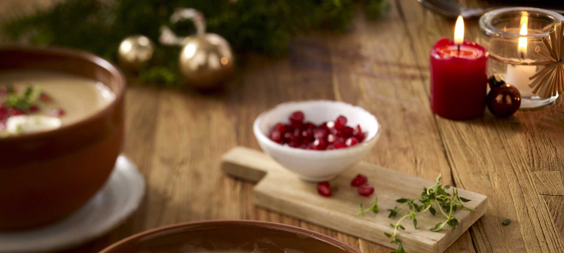 Rezeptbild für Winterliche Maronen-Suppe mit Granatapfel
