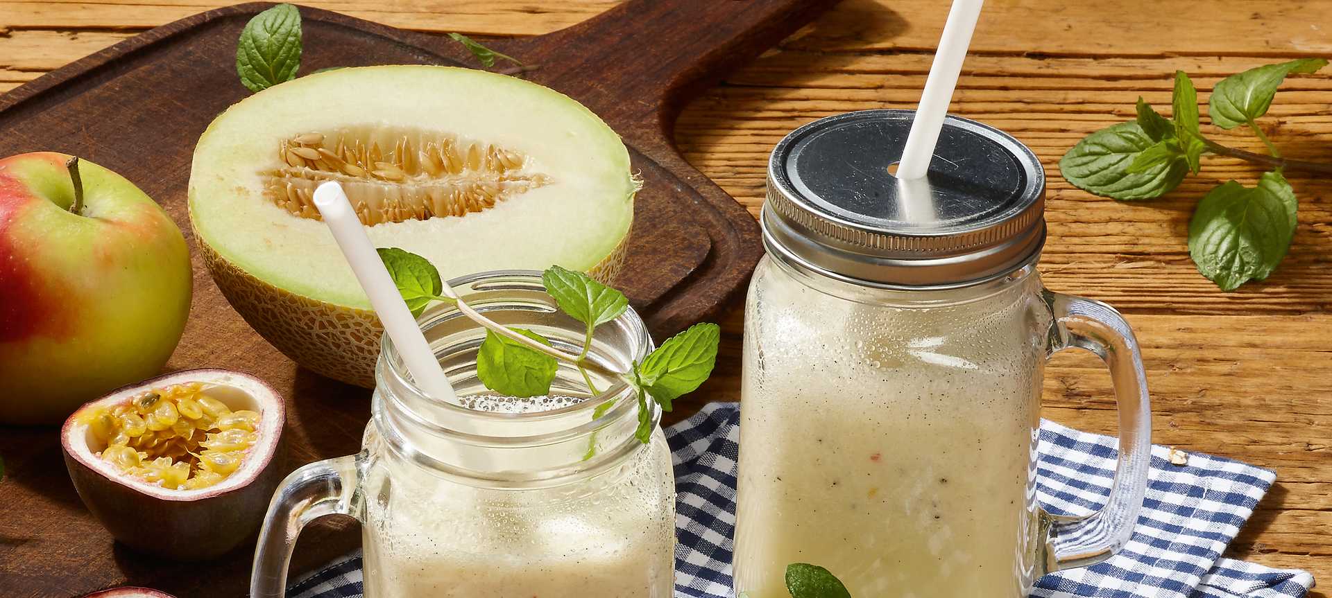 Rezeptbild für Melonen-Zitrus-Smoothie mit Minze