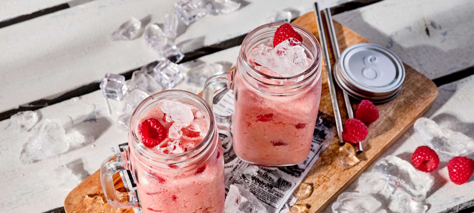 Rezeptbild für Fruchtiger Himbeersmoothie mit Sanddorn