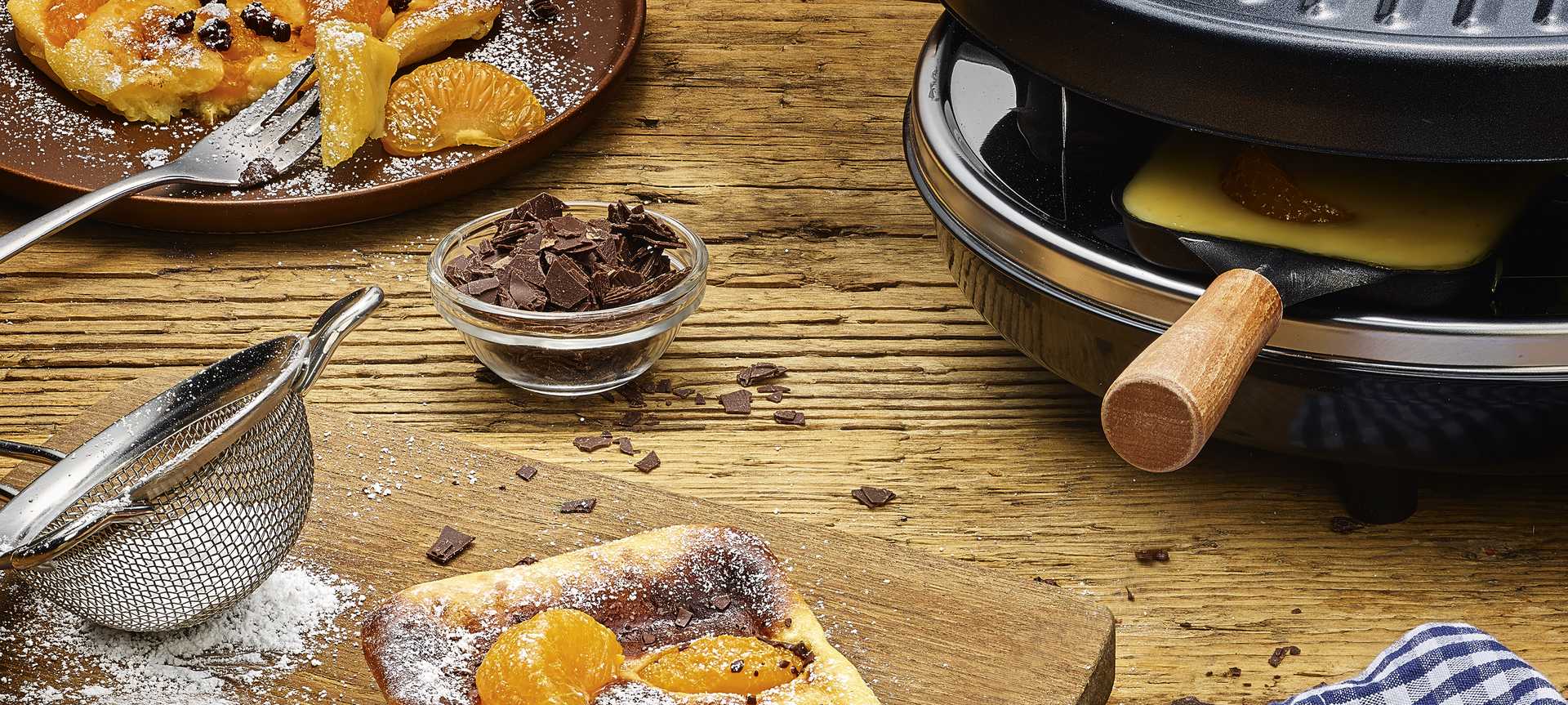 Rezeptbild für Süßes Raclette-Küchlein mit Mandarine