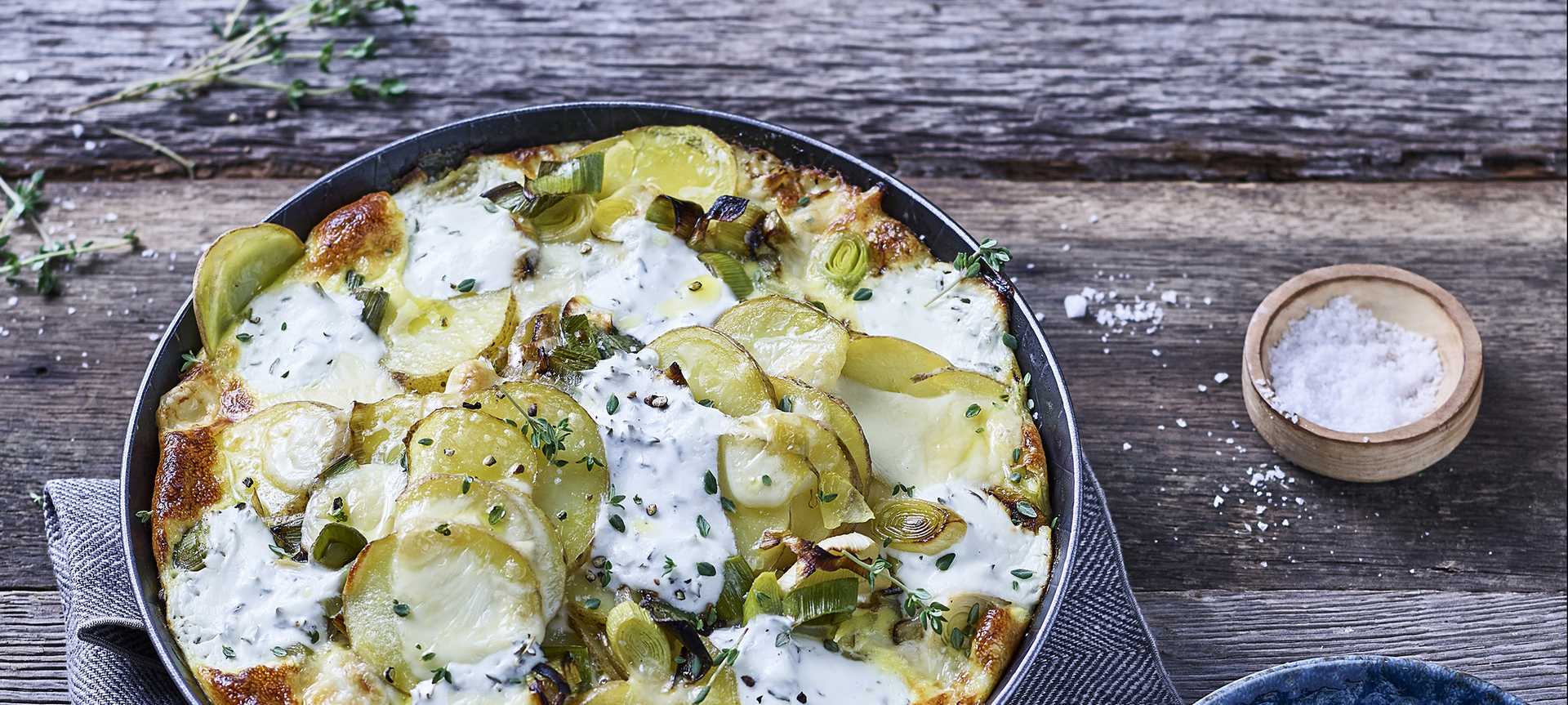 Rezeptbild für Vegetarische Kartoffel-Lauch Frittata