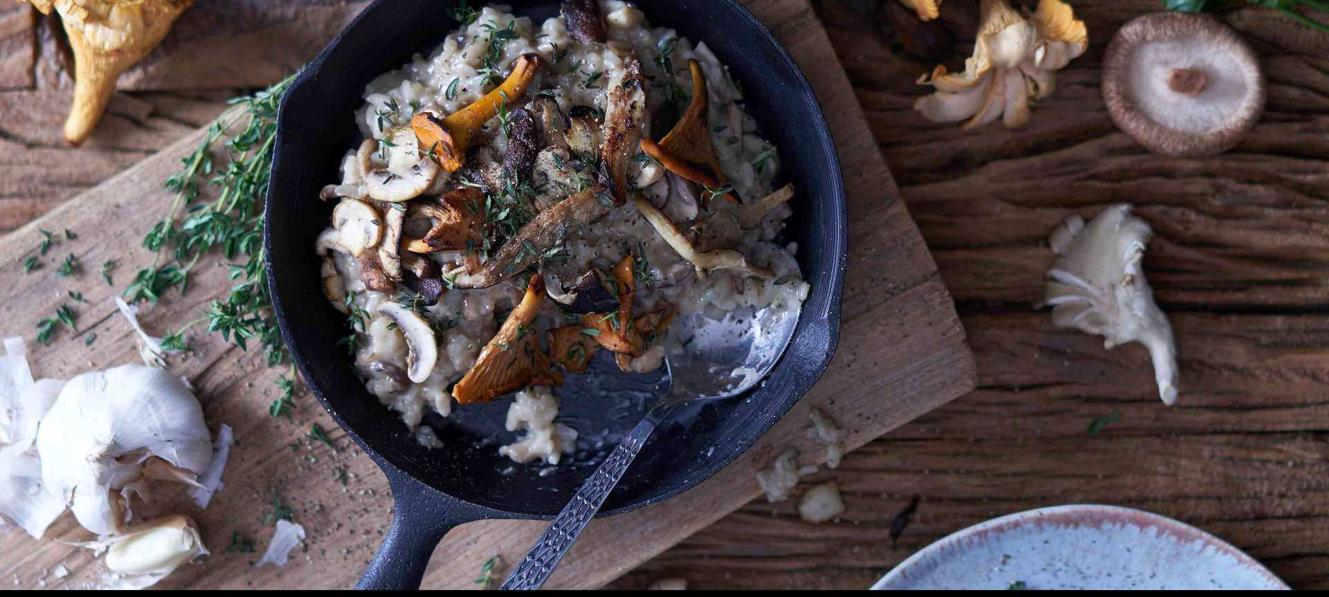 Rezeptbild für Pilzrisotto mit Champignons